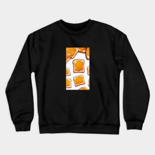 Orange Kawaii Vintage Since Sandwich Bread Toast Yummy Crewneck Sweatshirt